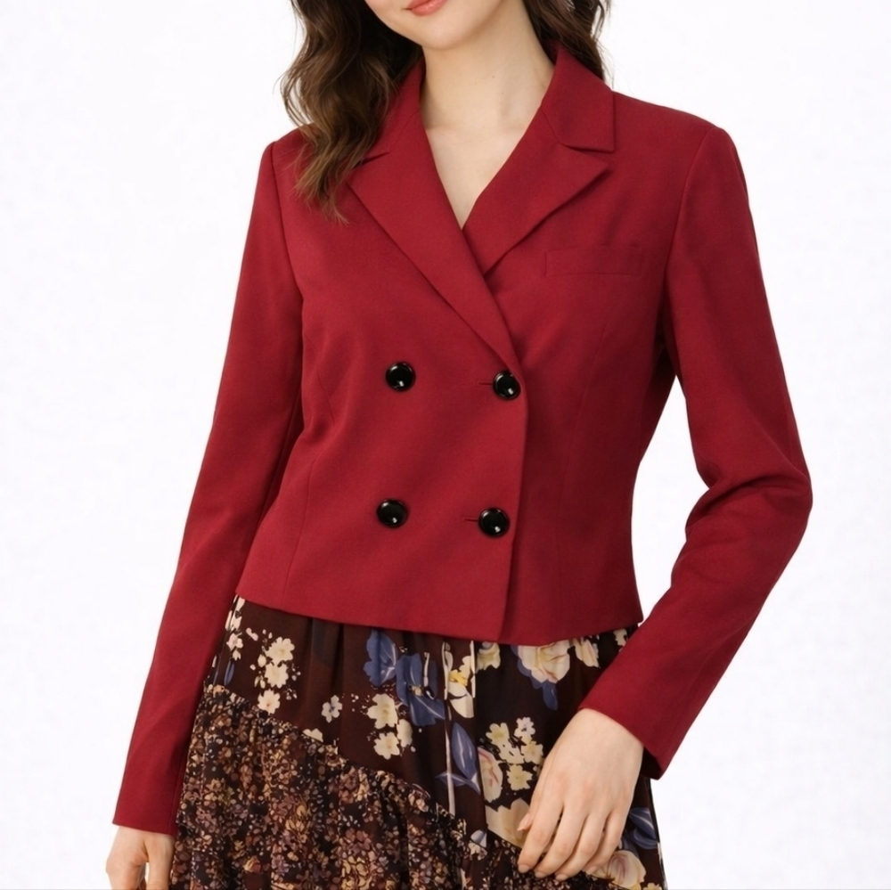 Calvin KLEIN Petite Fuscia Double Breasted Blazer Shacket